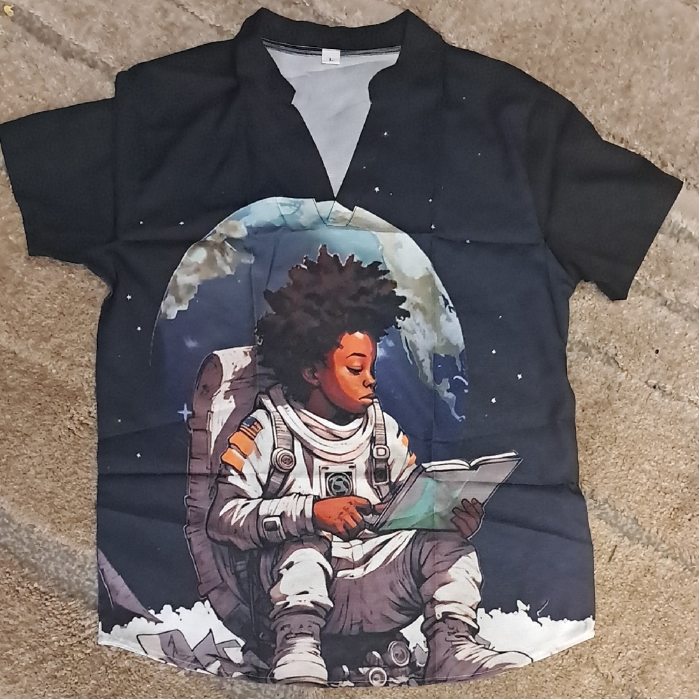 Space Explorer Graphic Shirt - Black
